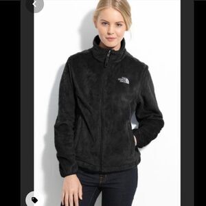 The North Face Osito Fleece Jacket Black Wht Logo medium